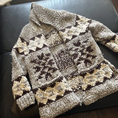 70s Hand Made Zip Up Chunky Zip Up Sweater - Image 1 of 4