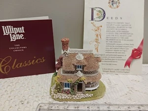 1993 Lilliput Lane Cottage Classics Figur kreisförmige Cottage Urkunde & Box signiert - Bild 1 von 2