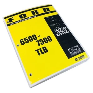 Ford 6500 7500 Tractor Loader Backhoe Factory Service Repair Manual Shop Book - Picture 1 of 11