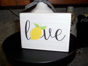 Love Lemon sign Farmhouse style Kitchen summer tray decor - Picture 1 of 2