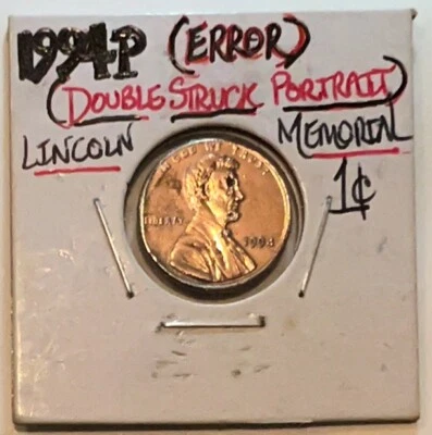 1994 Lincoln Memorial Penny Double Struck portrait One Of A Kind Very Rare.￼ - Image 1 of 2