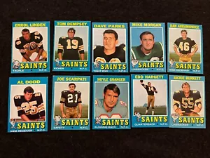 1971 Topps Football New Orlean Saints Team Set (10) Clean - Picture 1 of 1