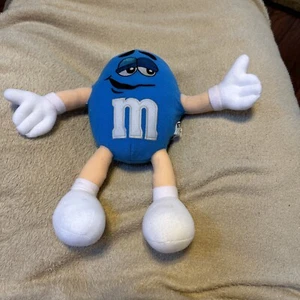 "Felpa azul M&M Posable Brazos y Piernas Flexibles, Juguete Coleccionable de 10 3/4""" - Imagen 1 de 5