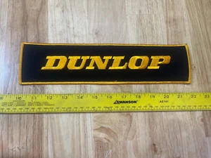 LARGE DUNLOP TIRES RACING PATCH TIRE RUBBER MOTORCYCLE SUPERBIKE motor sport - Picture 1 of 1