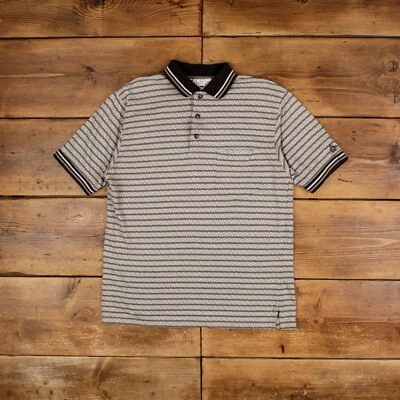 Polo Vintage T Shirt M Grande Slam Astratto Tennis Grigio Maglietta - Immagine 1 di 4