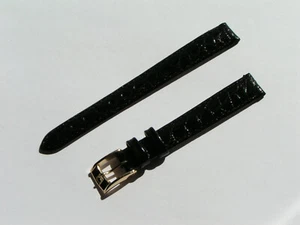Correa de cuero Zenith negra black 12 mm 12/10 con hebilla 65/100 I396 - Imagen 1 de 8