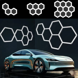 14X Hexagon LED Lampe Röhren Werkstatt Garage Wand Decken Leuchte Beleuchtung DE - Bild 1 von 48