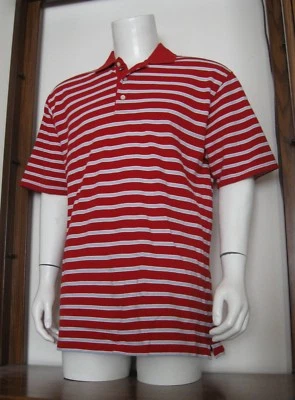 XL Men Tommy Hilfiger Golf Ultra-Fresh Polo Shirt Red White Cotton Stripe EUC - Image 1 of 4
