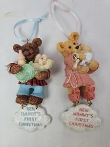 Vintage Kurt S Adler Teddybär Neu Mamas Papas erster Christbaumschmuck - Bild 1 von 5