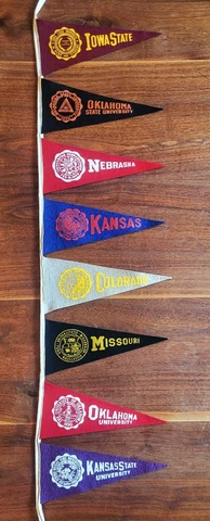 1960s BIG EIGHT 8 Conference Football Pennant Banner 8 Teams! WOW! Cover