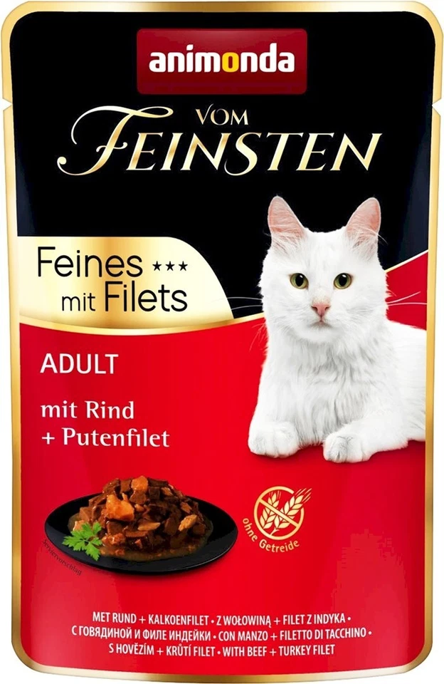 4017721830607 ANIMONDA vom Feinsten Rindfleisch, Putenfilet - Katzen Nassfutter  - Bild 1 von 1