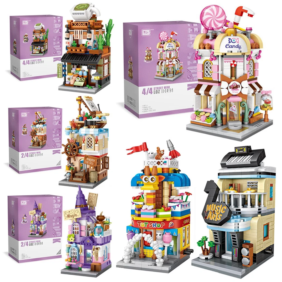 LOZ Mini Street View Building Set - Tiny Shop House Construction Toy 40 Models - Image 1 of 4