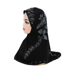 Islamic Women Hijab Wrap Shawl Instant Scarf Muslim Turban Amira Headscarf Stole - Picture 1 of 41