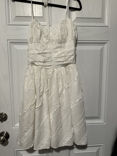 OFF WHITE Mini abito GUESS Los Angeles bianco spento ~Taglia 12