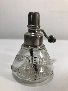 Vtg Atomizer Advertising PINEOLEUM CO Perfume or Spray Glass Medicine Bottle - Picture 1 of 6