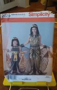 Simplicity sewing pattern Costumes 2329 girls egyptian nefertiti sz 7-14 NEW - Picture 1 of 2