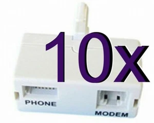 10 X ADSL Filtre / Séparateur Internet Microfiltre DSL - Afbeelding 1 van 2