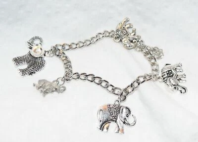 Berloques decorativos artesanais com pulseira de elefantes sortidos - Imagem 1 de 4