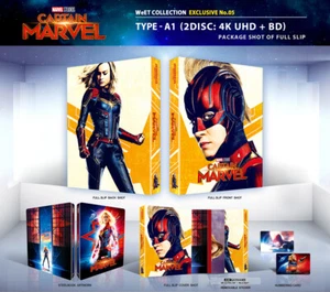CAPTAIN MARVEL [Blu-ray] 4K+2D, (STEELBOOK), 500 Copies FULL SLIP (A1), WeET - Picture 1 of 3
