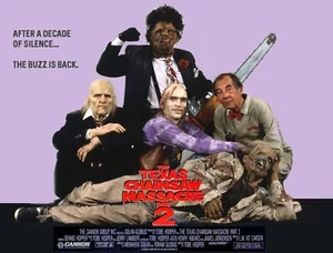 THE TEXAS CHAINSAW MASSACRE Part 2 UK Quad poster print 30x40" Dennis Hopper - Picture 1 of 1