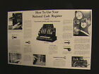 ANTIQUE NATIONAL CASH REGISTER- "HOW TO USE" GUIDE 400/800 NCR!!!