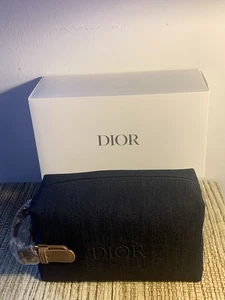 BOLSA PANTALÓN CHRISTIAN DIOR EN CAJA NEGRA LONA COSMÉTICA BOLSA NUEVA SIN ETIQUETAS - Imagen 1 de 15