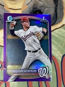 2025 Bowman Chrome Prospects Luke Dickerson True Purple Refractor /250 #BCP-218 - Bild 1 von 5
