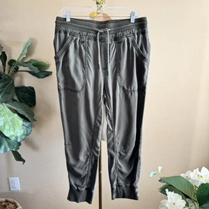 Anthropologie Pilcro Women’s M Mallory Utility Cargo Jogger Pants Green Boho EUC - Picture 1 of 14