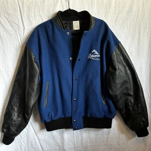 Vintage Kokanee XL Mens Jacket, Bomber style, Wool & Leather - Bild 1 von 8
