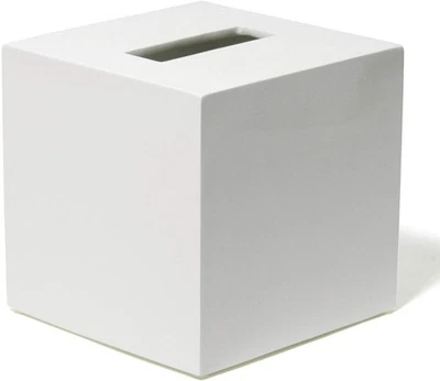 Jonathan Adler Lacquer Bath Tissue Box One Size, White  - Image 1 of 4