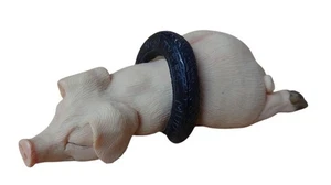 Piggin Collectable Ornament Piggin Tired By David Corbridge 1993 Pig Home  - Picture 1 of 9