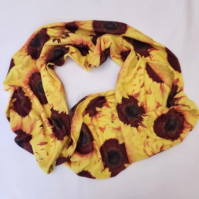 Bufanda Girasol Infinito Amarillo Floral Estampado Envoltura Para Mujer Usada en Excelente Condición Foto 1 de 3