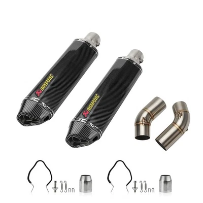 Slip On For Ducati Monster 696 796 795 1100 Exhaust System Mid Pipe Muffler Pipe - Image 1 of 4