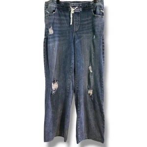 Lane Bryant Jeans Damen 14 Pull-On Wide-Leg Used Mid-Rise Medium Wash - Bild 1 von 8
