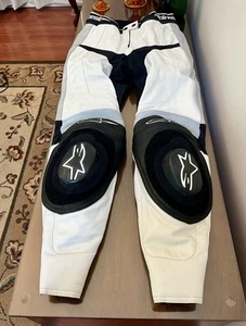 Alpinestars Stella Women's Leather Pants US 8/ EUR 44 Track Day White/Black/Sil - Picture 1 of 24