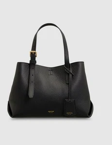 OROTON MARGOT MEDIUM DAY BAG GENUINE LEATHER CROSSBODY SHOULDER BLACK - Picture 1 of 8