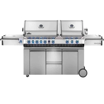 Parrilla de gas propano Napoleon Prestige Pro 825 con quemador lateral eléctrico e infrarrojos Foto 1 de 4