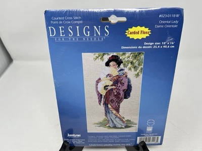 Janlynn Oriental Dama Contado Punto de Cruz Kit 10x16 Abanicos Geisha Japonesa Nuevo de Lote Antiguo Foto 1 de 4
