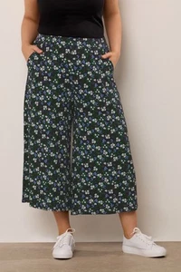 Yours Curve Women's Plus Size Floral Print Midaxi Culottes - Picture 1 of 7