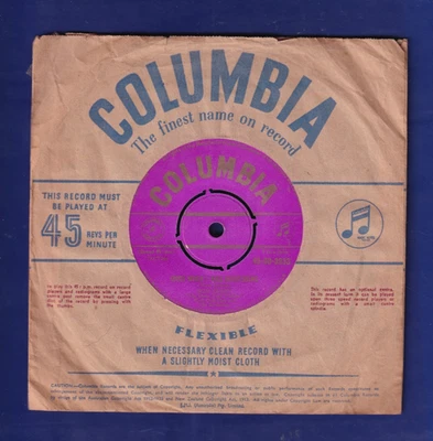 Slim Dusty "Columbia" 45rpm single- Once When I Was Mustering/ Old Bush Mates - image 1 of 2