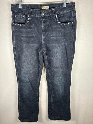 Pantalones de mezclilla Earl Jean para mujer azul oscuro talla 10 mezcla de algodón Foto 1 de 4