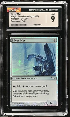 SILVER MYR Mirrodin Foil C CGC 9 MTG [Nostalgium] - Image 1 of 2