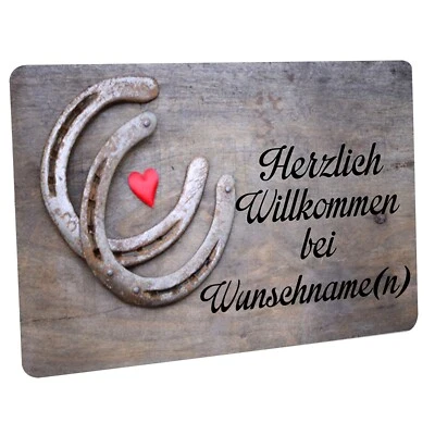 Fussmatte - 2 Hufeisen Wunschname - Bild 1 von 4