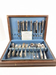 Rogers Bros Silver Plate Flatware 63 pc Exquisite Pattern Silverplate  - Picture 1 of 10