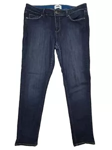 Paige Skyline Skinny Jeans Womens 31 34X32 Blue Dark Wash Denim Stretchy Waist - Picture 1 of 10