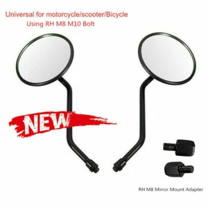 10mm Motorcycle Rear View Mirrors Rotation Universal For Honda CT110 - Picture 1 of 11