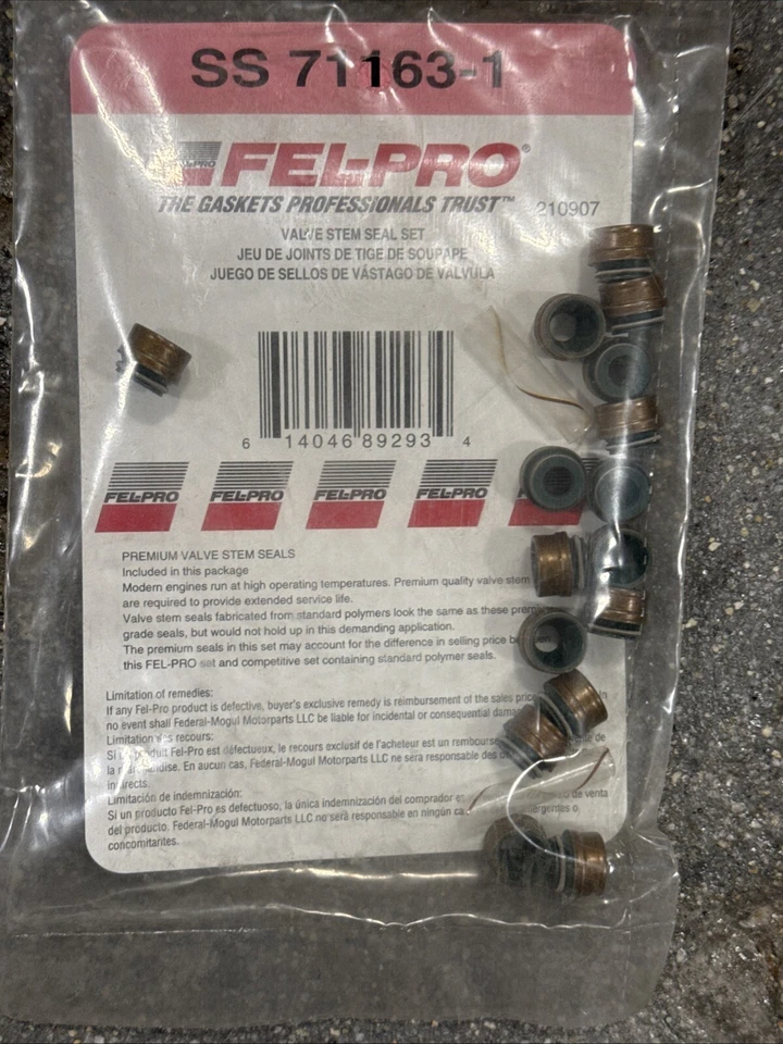 Vedação de haste de válvula Felpro SS71163-1 para Chevy Suzuki Reno Forenza Chevrolet Optra - Imagem 1 de 3