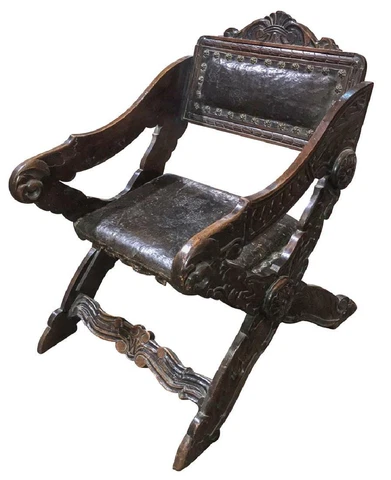 Chair, Gondola Style Italian Walnut, Handsome  and Comfortable Vintage / Antique Cover