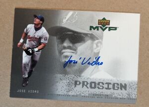 2000 UPPER DECK MVP PROSIGN #JV JOSE VIDRO AUTO AUTOGRAPH 