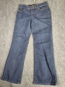 AK Anne Klein Jeans Metropolitan Bootcut Women Sz 10/29 Denim Dark Blue Workwear - Picture 1 of 10